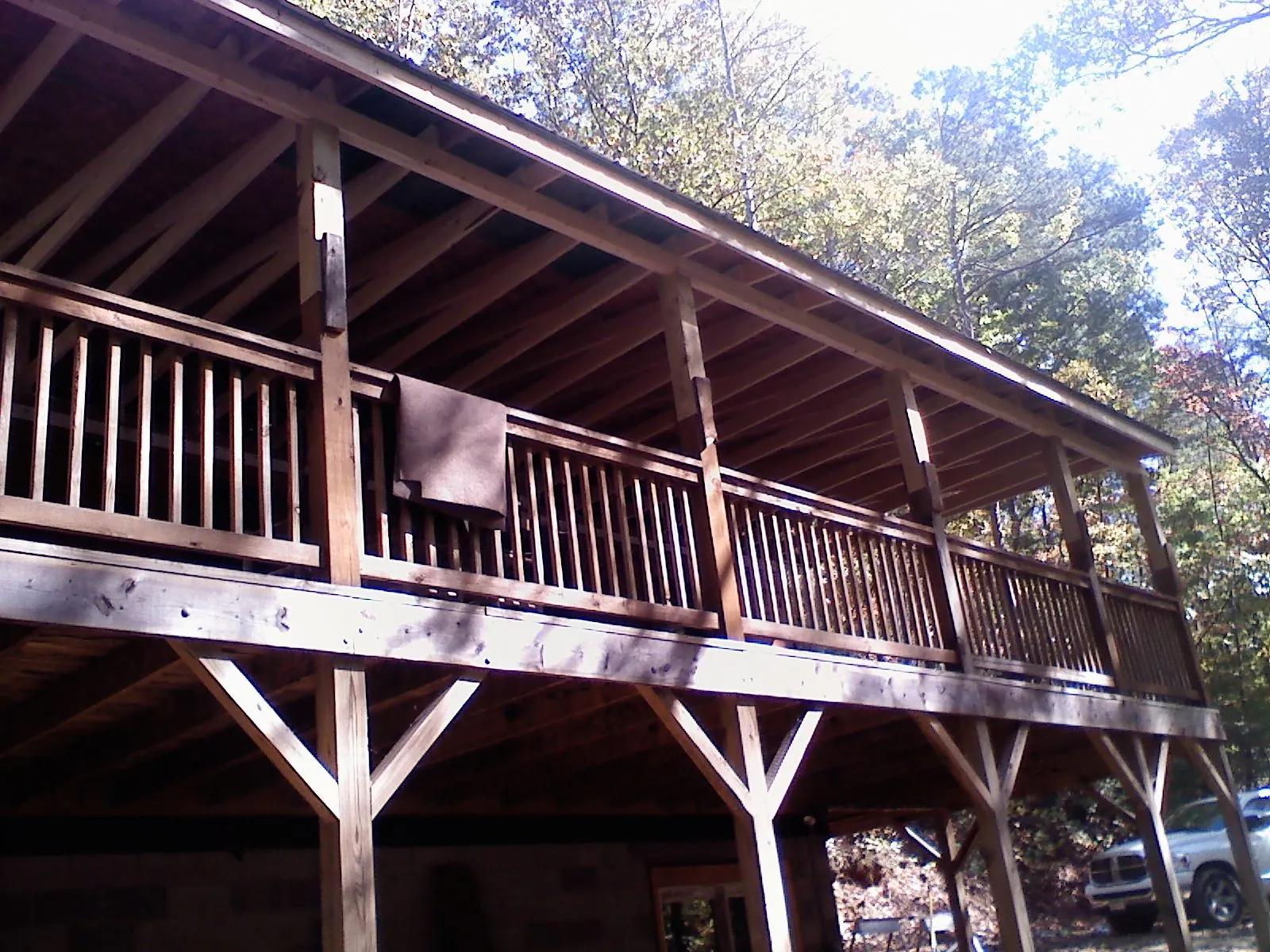 Timber framing under a new elevated porch and deck — Roof Leak Repair in Terryville by Roofing Brothers